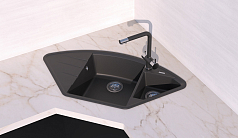 Мойка Flortek Крокус 980 антрацит