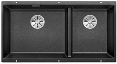 Мойка Blanco SUBLINE 480/320-U отводная арматура InFino® антрацит