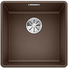 Мойка Blanco SUBLINE 400-F отводная арматура InFino® кофе