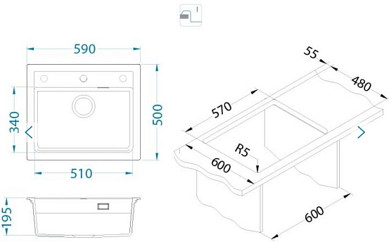 Сет Alveus №31 Granital белый 7131991 (1131991, 1129174) preview 4