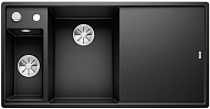 Мойка Blanco AXIA III 6 S чаша слева, доска стекло клапан-автомат InFino® черный