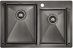 Мойка Paulmark Berman вороненая сталь брашированная