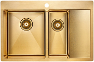 Мойка Paulmark Union L золото брашированная