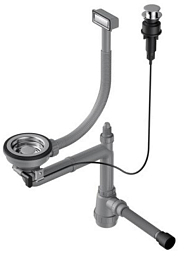 Арматура для одночашевых моек с прямоугольным переливом WK-1-IN-A