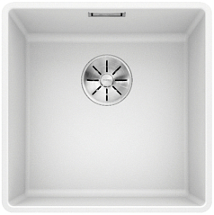 Мойка Blanco SUBLINE 400-F отводная арматура InFino® белый