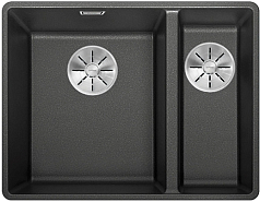 Мойка Blanco SUBLINE 340/160-F отводная арматура InFino® антрацит