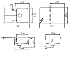 Мойка Schock FORMHAUS 45D CRISTALITE баварский камень