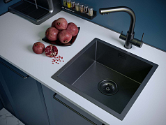 Мойка Paulmark Aller вороненая сталь атласная