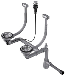 Арматура для двухчашевых моек с прямоугольными переливами WK-2-IN-A