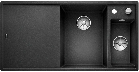 Мойка Blanco AXIA III 6 S чаша справа, доска стекло клапан-автомат InFino® антрацит preview 1