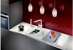 Мойка Blanco AXON II 6 S (чаша слева) керамика клапан-автомат InFino®