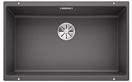 Мойка Blanco SUBLINE 700-U SILGRANIT отводная арматура InFino® темная скала
