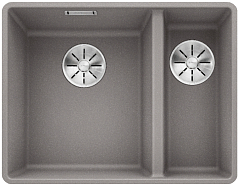 Мойка Blanco SUBLINE 340/160-F отводная арматура InFino® алюметаллик