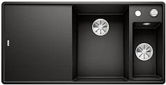Мойка Blanco AXIA III 6 S-F чаша справа, доска ясень клапан-автомат InFino® черный
