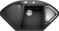 Мойка Blanco DELTA II-F SILGRANIT клапан-автомат InFino® черный
