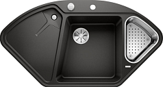 Мойка Blanco DELTA II-F SILGRANIT клапан-автомат InFino® черный