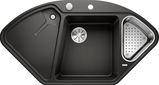 Мойка Blanco DELTA II-F SILGRANIT клапан-автомат InFino® черный preview 1