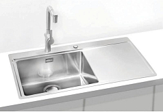 Мойка Alveus Pure Up 50 FI нержавеющая сталь матовая, чаша справа