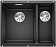 Мойка Blanco SUBLINE 340/160-U SILGRANIT чаша слева, отводная арматура InFino® антрацит
