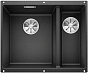 Мойка Blanco SUBLINE 340/160-U SILGRANIT чаша слева, отводная арматура InFino® антрацит