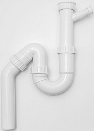 Сифон U-образный/1 чаша/посудомоечная машина Bone Crusher 211-AL-ST-LB