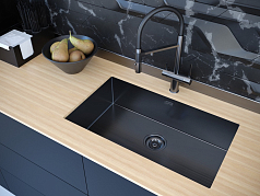 Мойка Paulmark Koher вороненая сталь брашированная