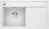 Мойка Blanco ZENAR 45 S-F SILGRANIT чаша слева, доска стекло клапан-автомат InFino® белый