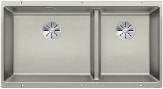 Мойка Blanco SUBLINE 480/320-U отводная арматура InFino® жемчужный