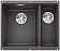 Мойка Blanco SUBLINE 340/160-U SILGRANIT чаша слева, отводная арматура InFino® темная скала