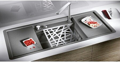 Мойка Blanco ALAROS 6S (с черной доской) SILGRANIT клапан-автомат InFino®
