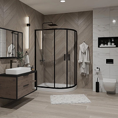 Душевое ограждение Niagara NG-6821-08 black