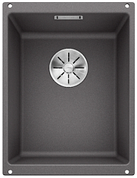 Мойка Blanco SUBLINE 320-U SILGRANIT отводная арматура InFino® темная скала