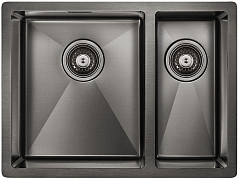 Мойка Paulmark Annex L вороненая сталь брашированная