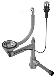 Арматура для одночашевых моек с круглым переливом и клапаном-автоматом WK-1-R-A IN