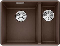 Мойка Blanco SUBLINE 340/160-F отводная арматура InFino® кофе