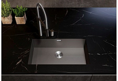 Мойка Blanco ZEROX 700-U Durinox® отводная арматура InFino® нержавеющая сталь dark steel