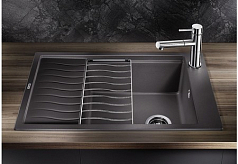 Мойка Blanco Elon XL 6S SILGRANIT PuraDur клапан-автомат InFino® антрацит