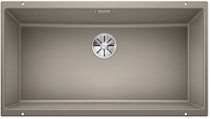 Мойка Blanco SUBLINE 800-U отводная арматура InFino® серый беж
