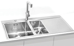 Мойка Alveus Pure Up 60 FI нержавеющая сталь матовая, чаша слева