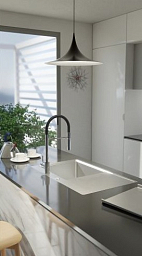 Мойка Alveus Pure Up 40 нержавеющая сталь атласная, чаша слева