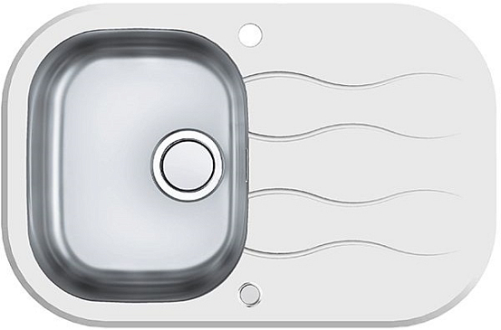 Мойка Alveus Wave Up 20 белое стекло preview 1