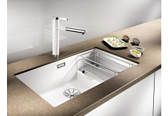 Мойка Blanco SUBLINE 700-U Level SILGRANIT отводная арматура InFino® темная скала