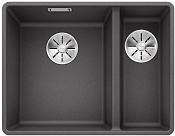 Мойка Blanco SUBLINE 340/160-F отводная арматура InFino® темная скала