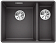 Мойка Blanco SUBLINE 340/160-F отводная арматура InFino® темная скала