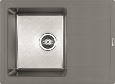 Мойка Florentina Комби 650 серый шёлк