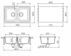Мойка Schock FORMHAUS 80 CRISTALITE альпина