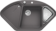 Мойка Blanco DELTA II-F SILGRANIT клапан-автомат InFino® темная скала