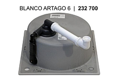 Мойка Blanco ARTAGO 6 отводная арматура InFino® антрацит
