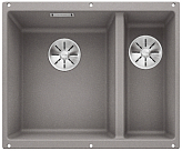 Мойка Blanco SUBLINE 340/160-U SILGRANIT чаша слева, отводная арматура InFino® алюметаллик
