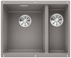 Мойка Blanco SUBLINE 340/160-U SILGRANIT чаша слева, отводная арматура InFino® алюметаллик